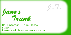 janos trunk business card