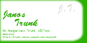 janos trunk business card